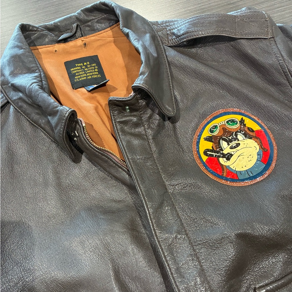 A-2 Leather Jacket WW2 603rd Bomber Squadron 8th AAF